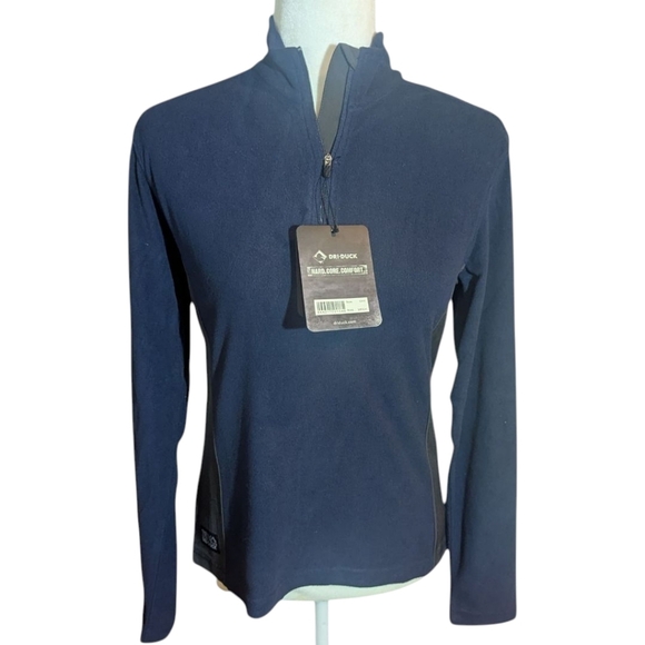 Dri-Duck Tops - Dri-Duck 9346 Pulse Quarter Zip Jacket Navy/ Gray NWT Sz S